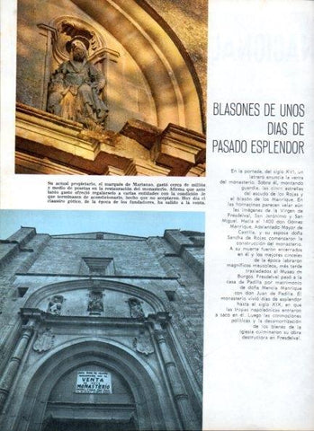 LAMINA V21213: Monasterio de Fresdeval en Burgos en venta