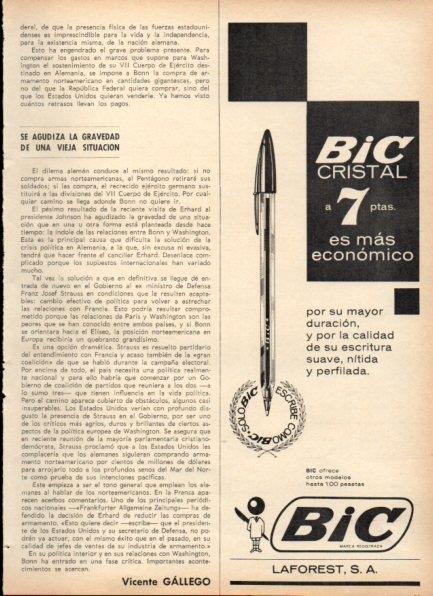 LAMINA V21198: Publicidad Bic cristal