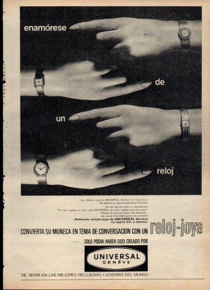LAMINA V21205: Publicidad reloj-joya de Universal Geneve