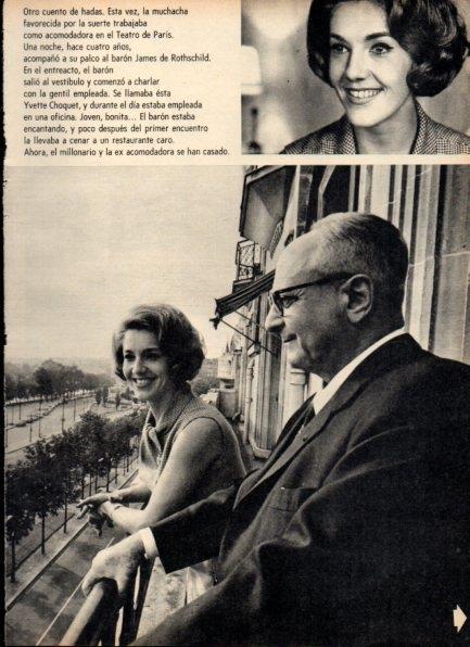 LAMINA V21160: Baron James Rothschild e Yvette Choquet