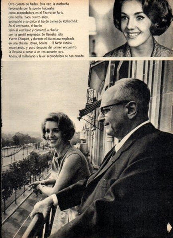 LAMINA V21160: Baron James Rothschild e Yvette Choquet