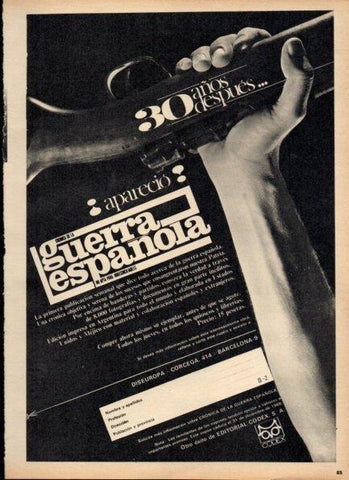 LAMINA V21159: Publicidad La guerra española Editorial Codex