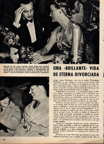 LAMINA V21157: Doris Duke y David Niven