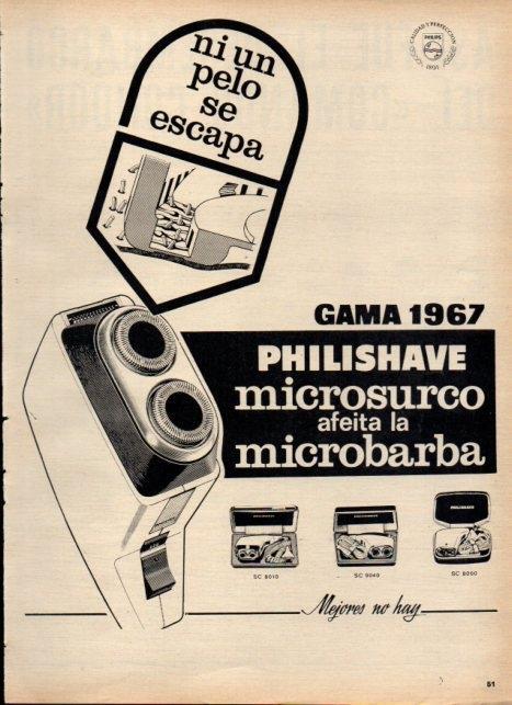 LAMINA V21107: Publicidad Philishave gama 1967