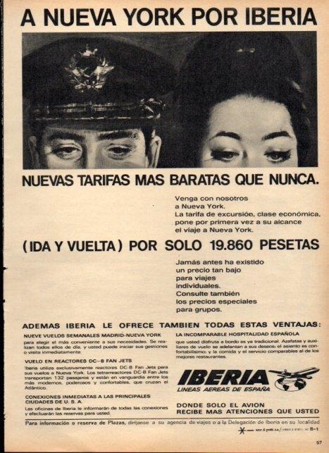 LAMINA V21110: Publicidad Iberia a Nueva York