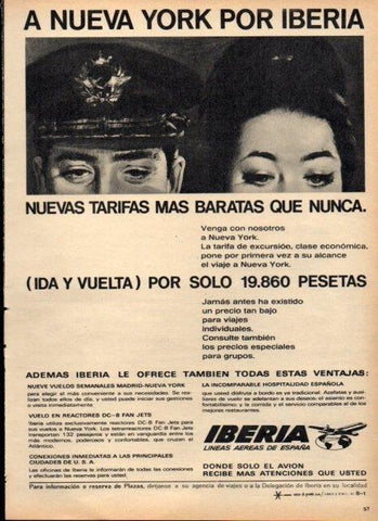 LAMINA V21110: Publicidad Iberia a Nueva York