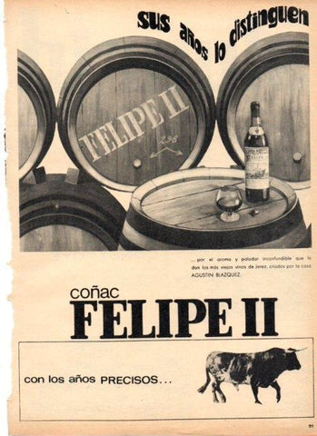 LAMINA V21117: Publicidad coñac Felipe II