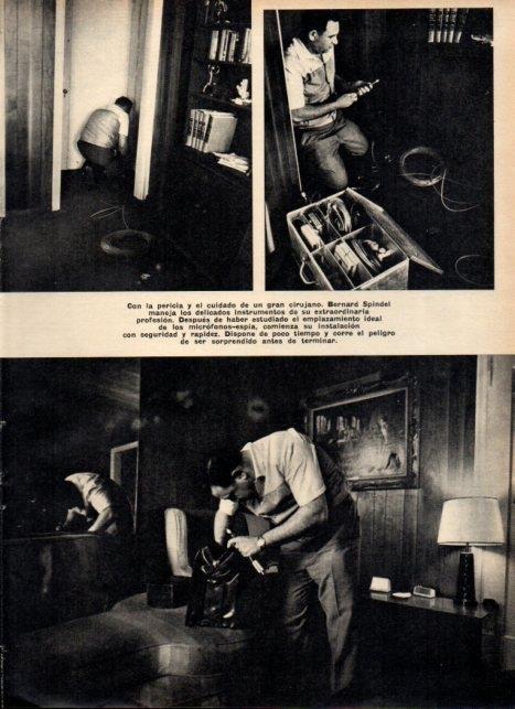 LAMINA V21103: Bernard Spindel colocando microfonos-espia