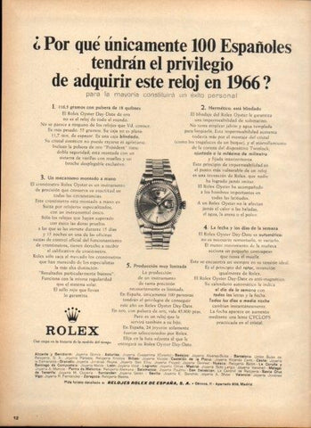 LAMINA V21089: Publicidad Rolex