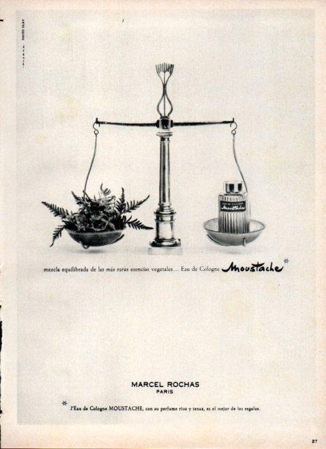 LAMINA V21096: Publicidad Eau de Cologne Moustache 