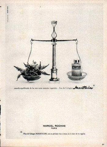 LAMINA V21096: Publicidad Eau de Cologne Moustache 