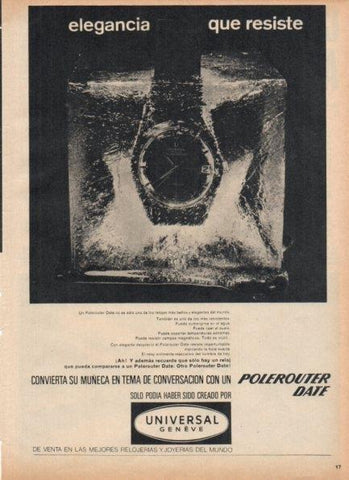 LAMINA V21230: Publicidad Polerouter Date de Universal Geneve