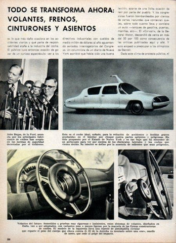 LAMINA V21144: Nuevos volantes, frenos y cinturones de Ford