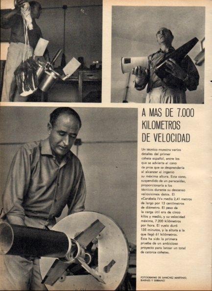 LAMINA V21155: Carabela IV primer cohete español