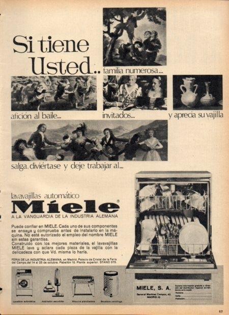 LAMINA V21141: Publicidad lavavajillas Miele
