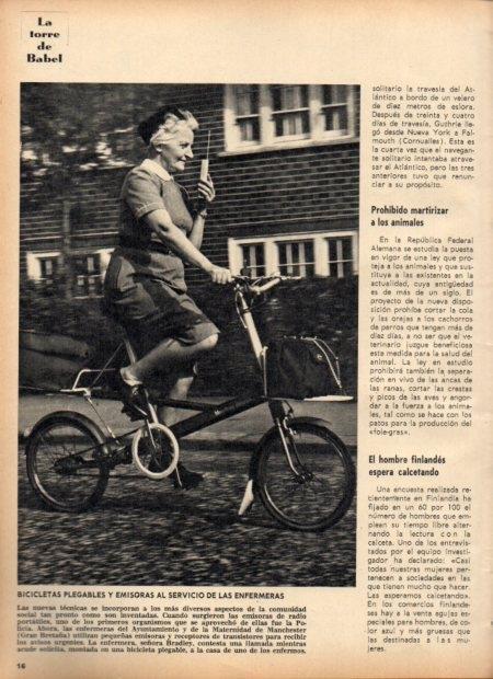 LAMINA V21140: Bicicleta plegable para enfermeras de Manchester