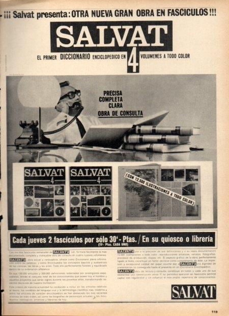 LAMINA V21126: Publicidad Salvat diccionario enciclopedido