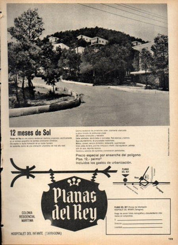 LAMINA V21128: Publicidad colonia residencial Planas de Rey