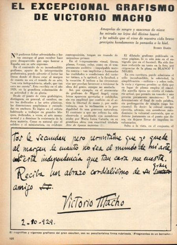 LAMINA V21129: Grafismo del escultor Victorio Macho