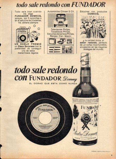 LAMINA V21135: Publicidad coñac Fundador