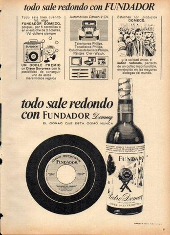 LAMINA V21135: Publicidad coñac Fundador