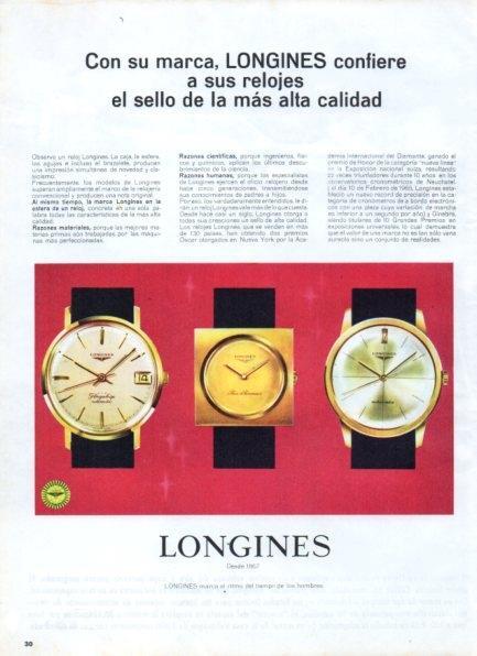 LAMINA V21327: Publicidad reloj Longines