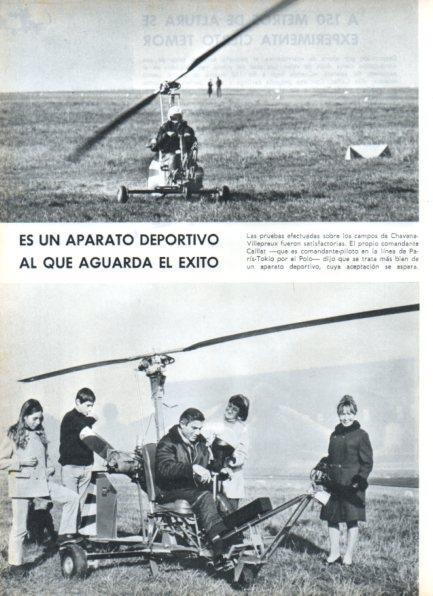 LAMINA V21328: Comandante Caillat pilotando un autogiro