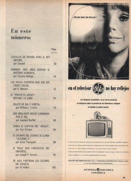LAMINA V21330: Publicidad televisor General Electrica Española