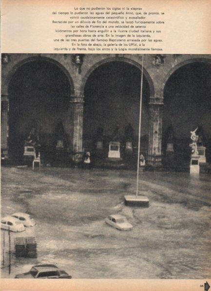 LAMINA V21335: Galeria de los Uffizi en Florencia inundadas
