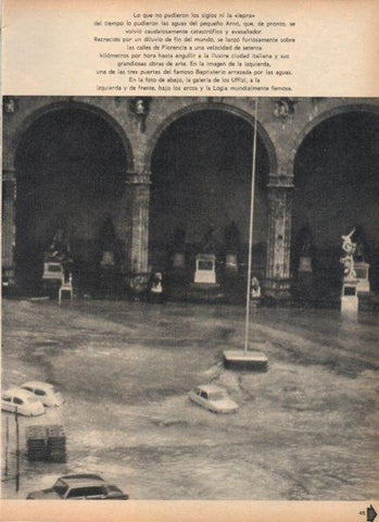 LAMINA V21335: Galeria de los Uffizi en Florencia inundadas