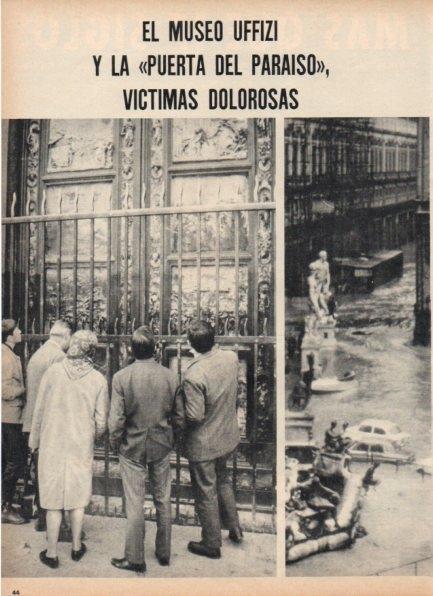 LAMINA V21334: Puerta del Baptisterio en Florencia inundada