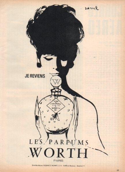 LAMINA V21323: Publicidad Les Parfums Worth Paris