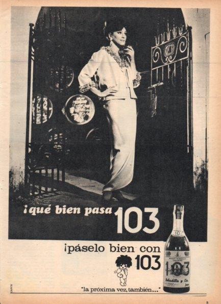 LAMINA V21318: Publicidad brandy 103 de Bobadilla