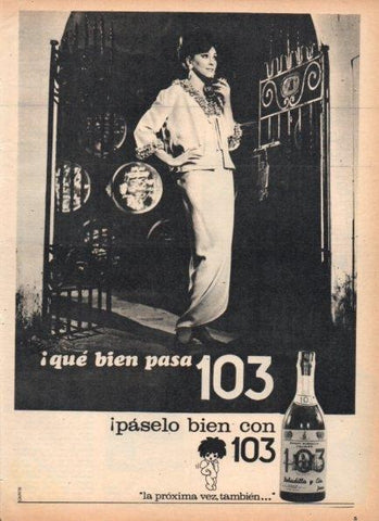 LAMINA V21318: Publicidad brandy 103 de Bobadilla
