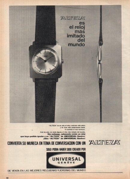 LAMINA V21320: Publicidad reloj Alteza de Universal Geneve