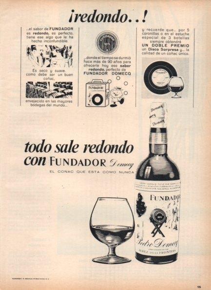 LAMINA V21322: Publicidad coñac Fundador