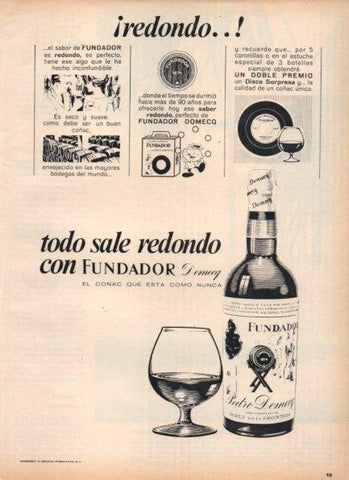 LAMINA V21322: Publicidad coñac Fundador