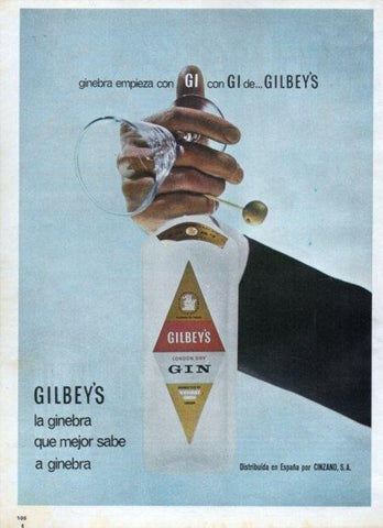 LAMINA V21364: Publicidad Gilbey's ginebra