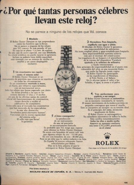 LAMINA V21373: Publicidad Rolex Oyster Datejust