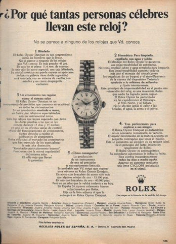 LAMINA V21373: Publicidad Rolex Oyster Datejust