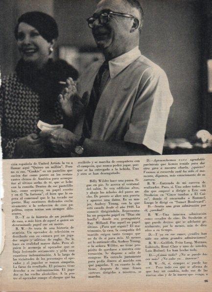 LAMINA V21256: Billy Wilder en entrevista en Madrid