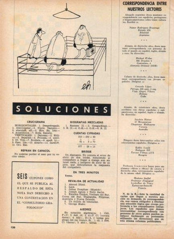 LAMINA V21266: Viñeta Eh y soluciones crucigrama Blanco y Negro num. 2844