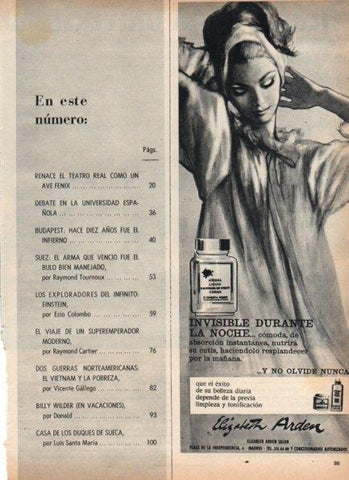 LAMINA V21238: Publicidad Ardena Liquid de Elisabeth Arden