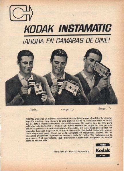 LAMINA V21245: Publicidad Kodak Instamatik camara de cine