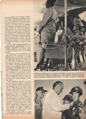 LAMINA V21248: Rey Nasiruddin y Lyndon Johnson en Kuala Lumpur