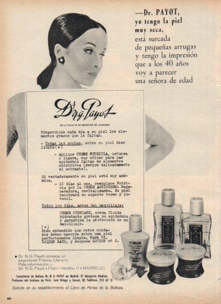 LAMINA V21290: Publicidad Doctor Payot cremas