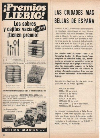 LAMINA V21294: Publicidad premios Liebig de Industrias Riera Marsa