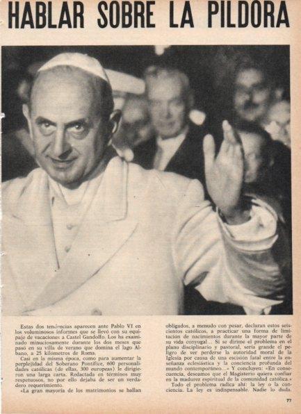 LAMINA V21296: Papa Pablo VI