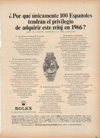 LAMINA V21302: Publicidad Rolex
