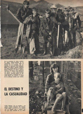 LAMINA V21303: Niños supervivientes de la catastrofe de Aberfan